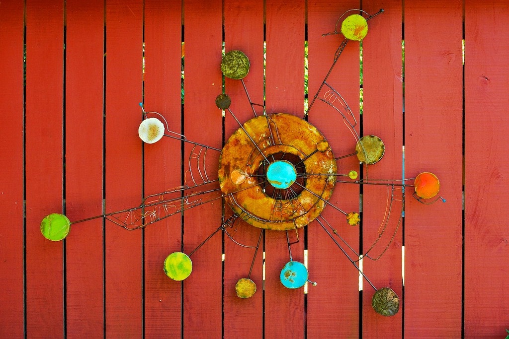 Recycled Metal Art, Rustic Metal Decor, Metal Sculpture - Beyond Neptune Series
