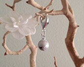 Silver Stardust Bell Dog / Cat Collar Charm - Medium Size