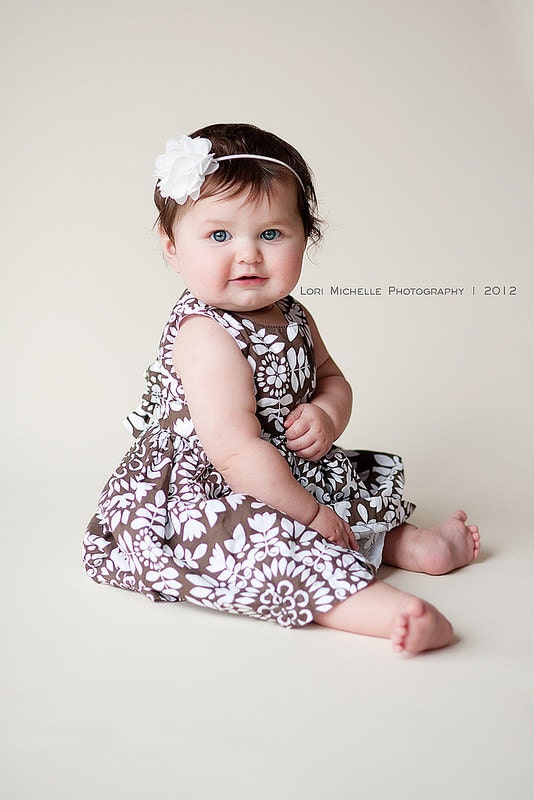 Sweet Petite Hot Pink Organza Flower Headband - Newborn and Baby Girl Valentine Headband