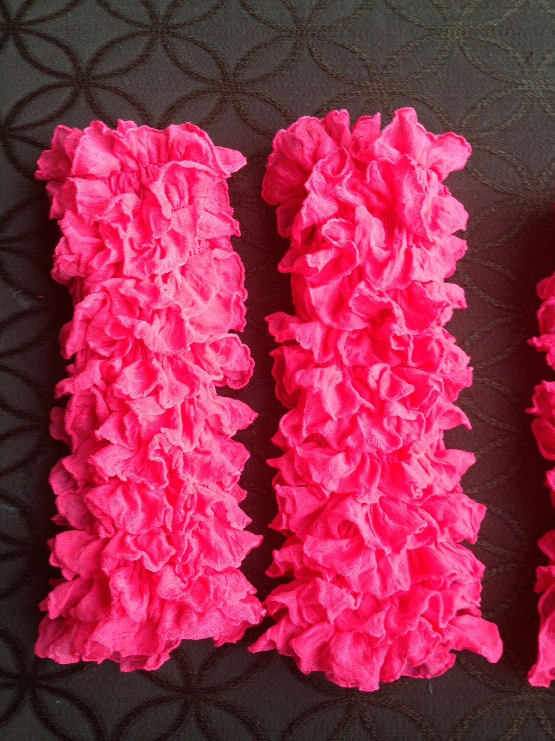 SALE TODAY 12.00 OFF (Extra Long) Hot Pink Ruffle Leg Warmers Size 12-24 Months