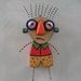 The Tourist, Original Found Object Sculpture, Wood Carving, Wall Art, by Fig Jam Studio