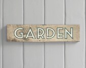 Rustic Garden Sign . Reclaimed Pallet Wood Sign