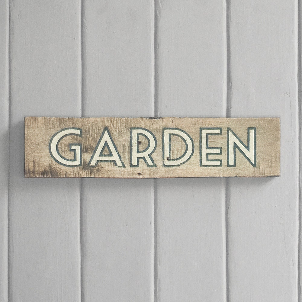 Rustic Garden Sign . Reclaimed Pallet Wood Sign