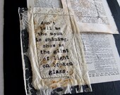 mixed media collage with inspirational quote. light.