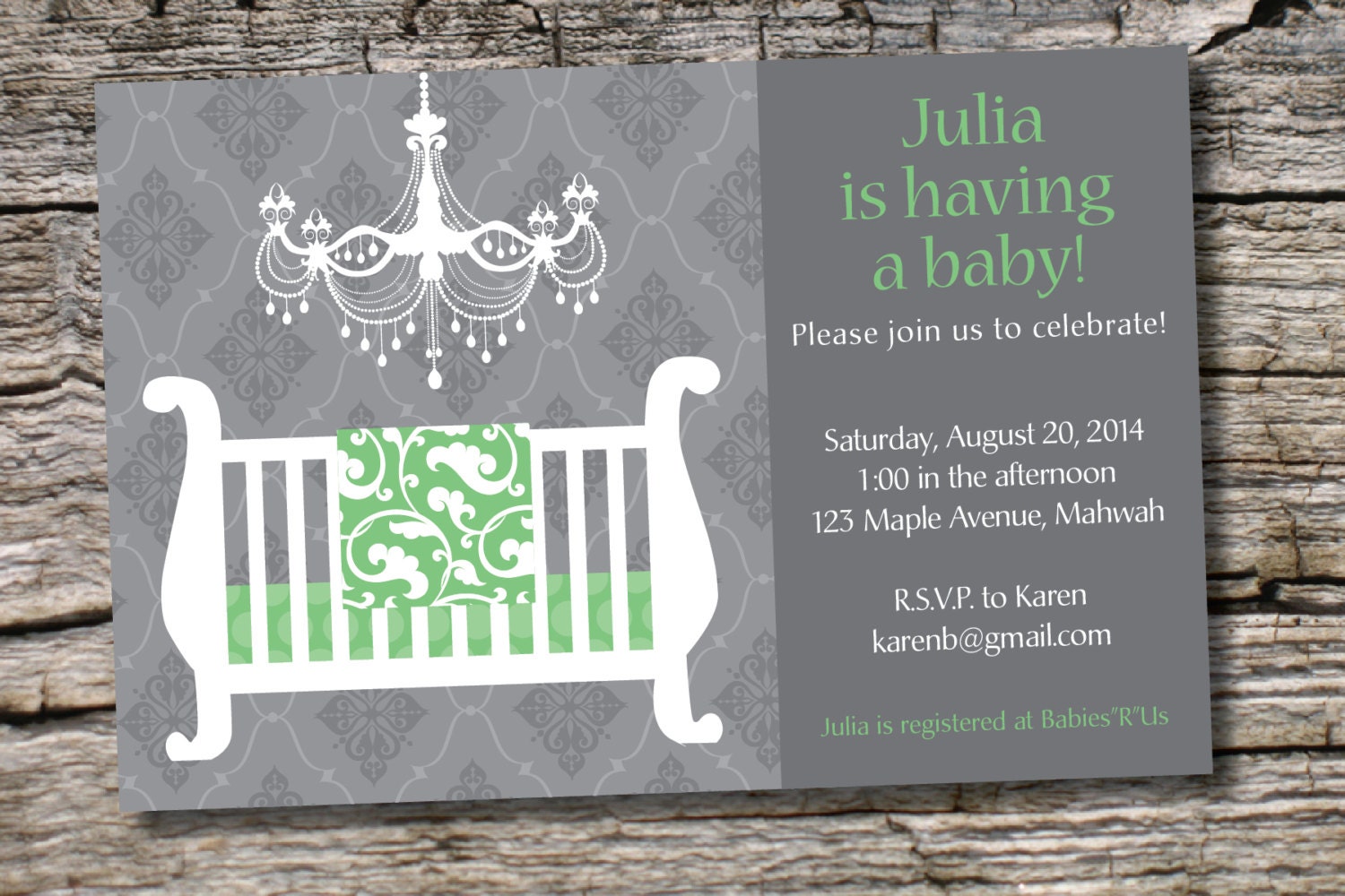 ELEGANT CHANDELIER BLANKET Baby Shower Party Event Printable Invitation Il_570xn