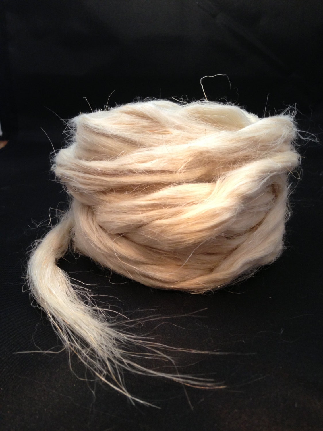 4 oz Beige Hemp Fiber Spinning Fiber Weaving Fiber