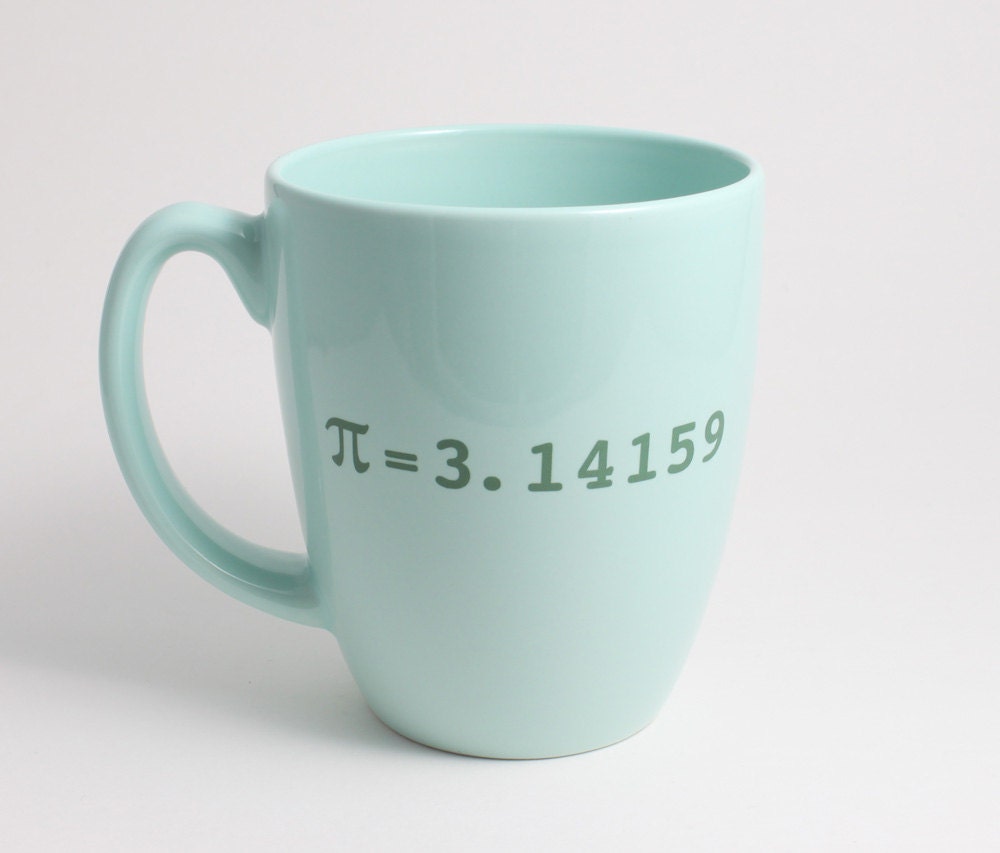 Mint Coffee Mug with Pi 3.14
