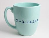 Mint Coffee Mug with Pi 3.14