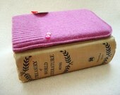 Nook Cover Nook Case ORCHID PINK Felted Sweater Wool Upcycled Nook Sleeve
