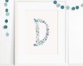 Letter D Nursery Print