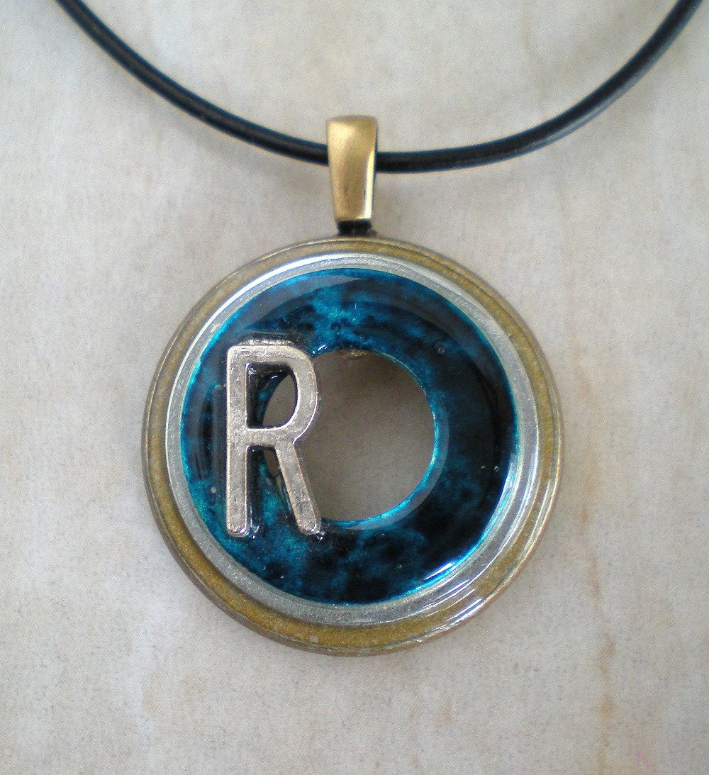 Initial Necklace: Letter R - Monogram Jewelry - Initial Jewelry - Men's Jewelry - Men's Necklace - Personalized Jewelry - Father's Day