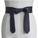 Soft Leather Tie Belt, Black Strap, Seamless Knotted Sash, Coat Belt, Buckleless Belt, XS S M L XL Mano Bello "Basic Belts Collection"