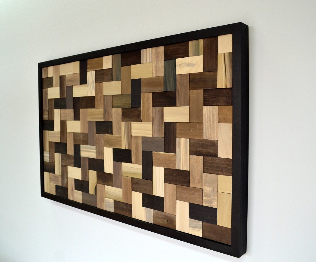 Wood Sculpture Art - Herringbone