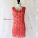 Sexy Night - Bandage Dress Salmon Color See Through Lace Front With Elastic Back Prom Party Night Cocktail Dress Crystal Bead Embroidered