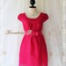 Sound Of Summer III - Sweet Lady Cotton Lace Dress Hot Pink Color Dolly Cap Sleeve Yoke Style Party Birthday Anniversary  Dress