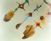 The kite runner - baby crib mobile - baby mobile - unique natural colorful wall hanging