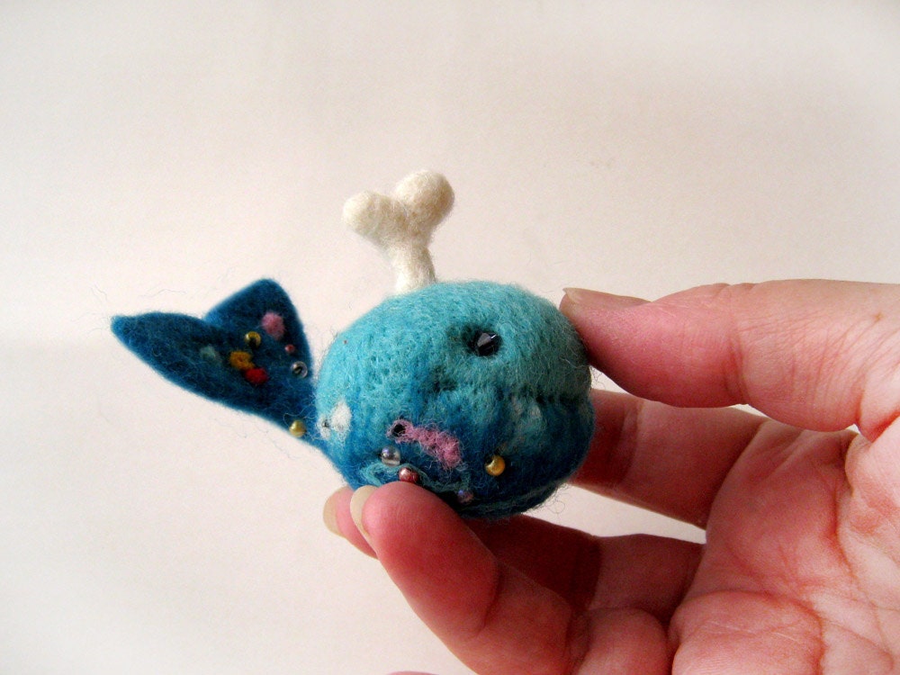 Blue whale - miniature soft sculpture