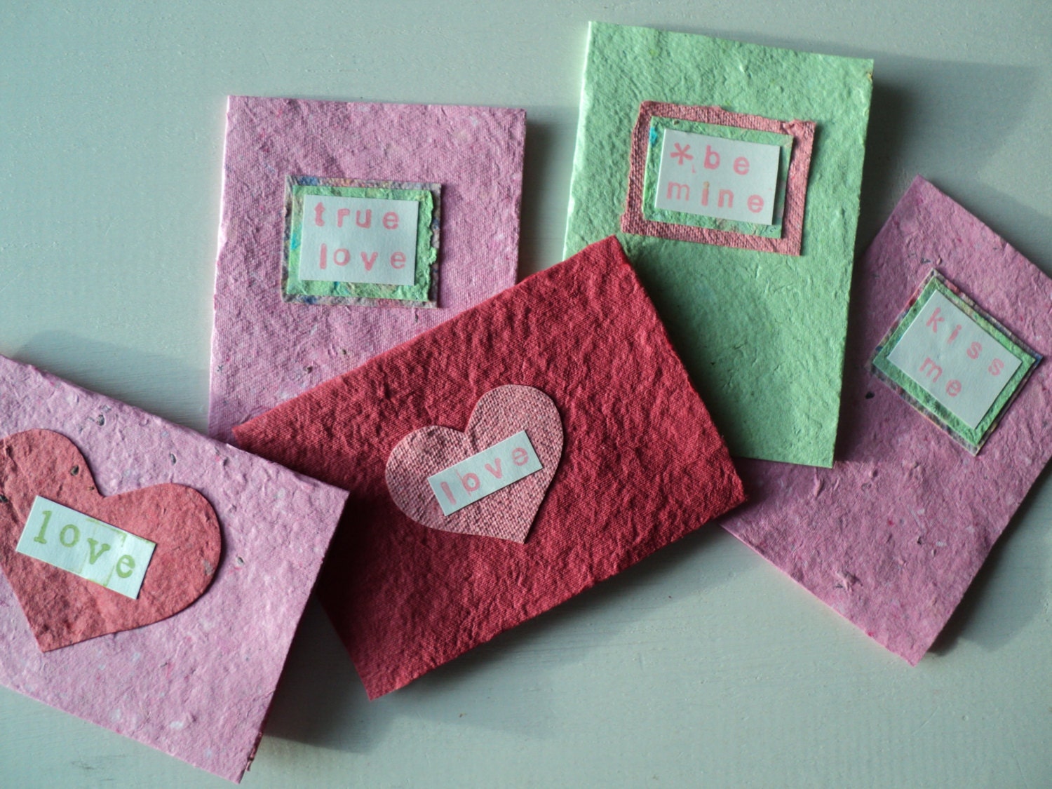 Set of 5 Recycled & Plantable Variety Valentines