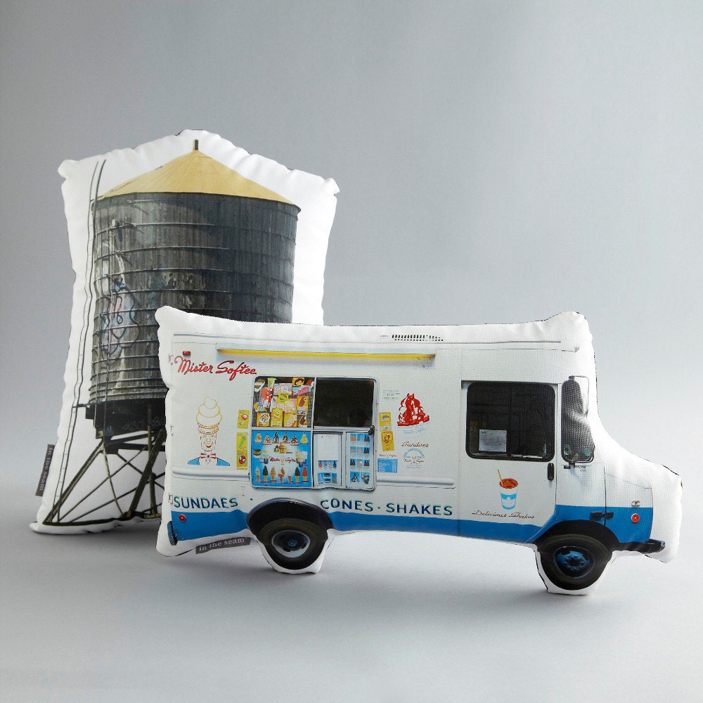 Mister Softee Ice Cream Truck Printed Pillow