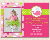 Whale Birthday invitations for girl