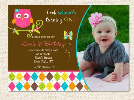 Owl Birthday Invitations