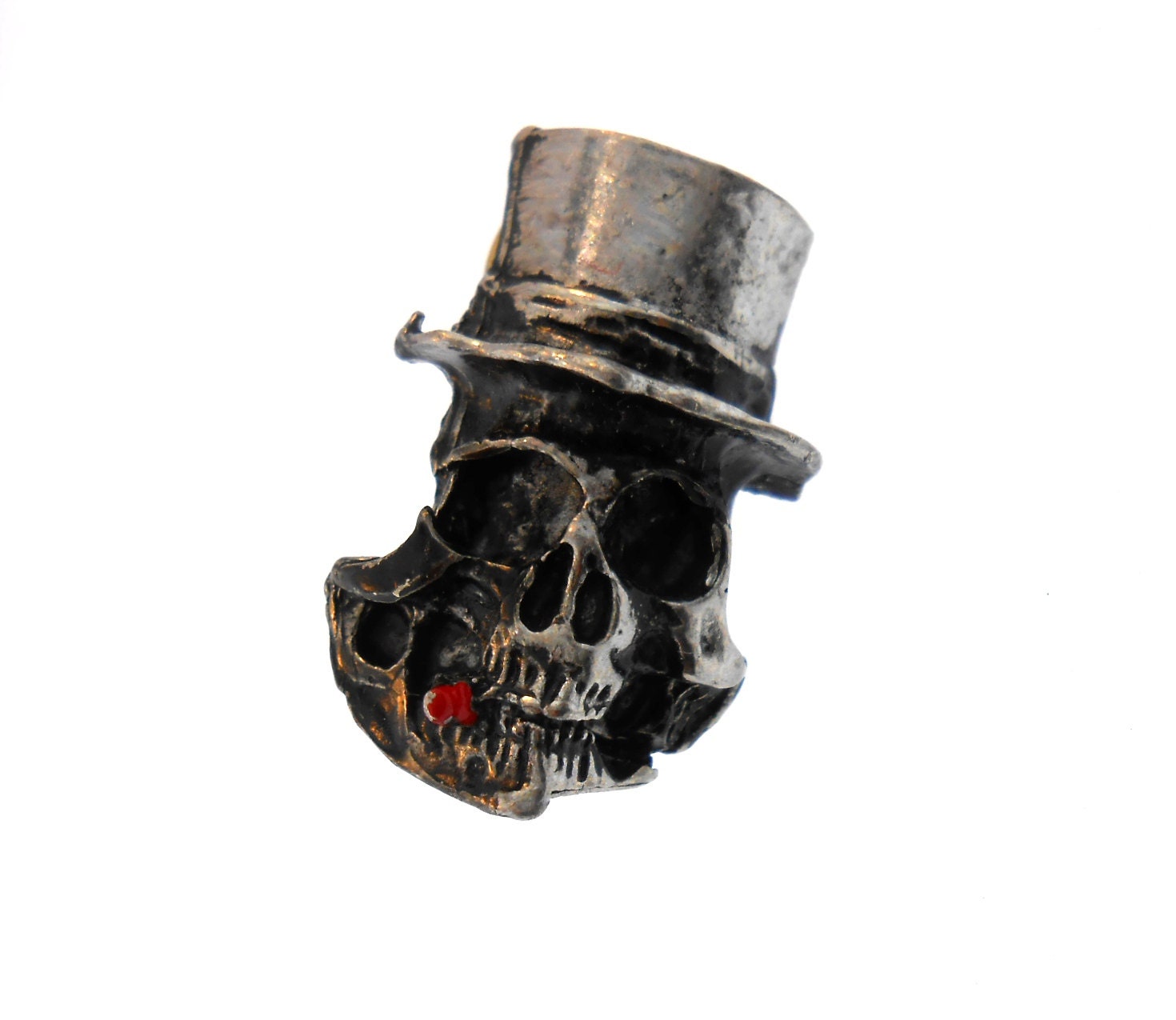 Men's: Gothic/Steampunk/Rock n' Roll - Smoking Skull with Silk Hat Pin