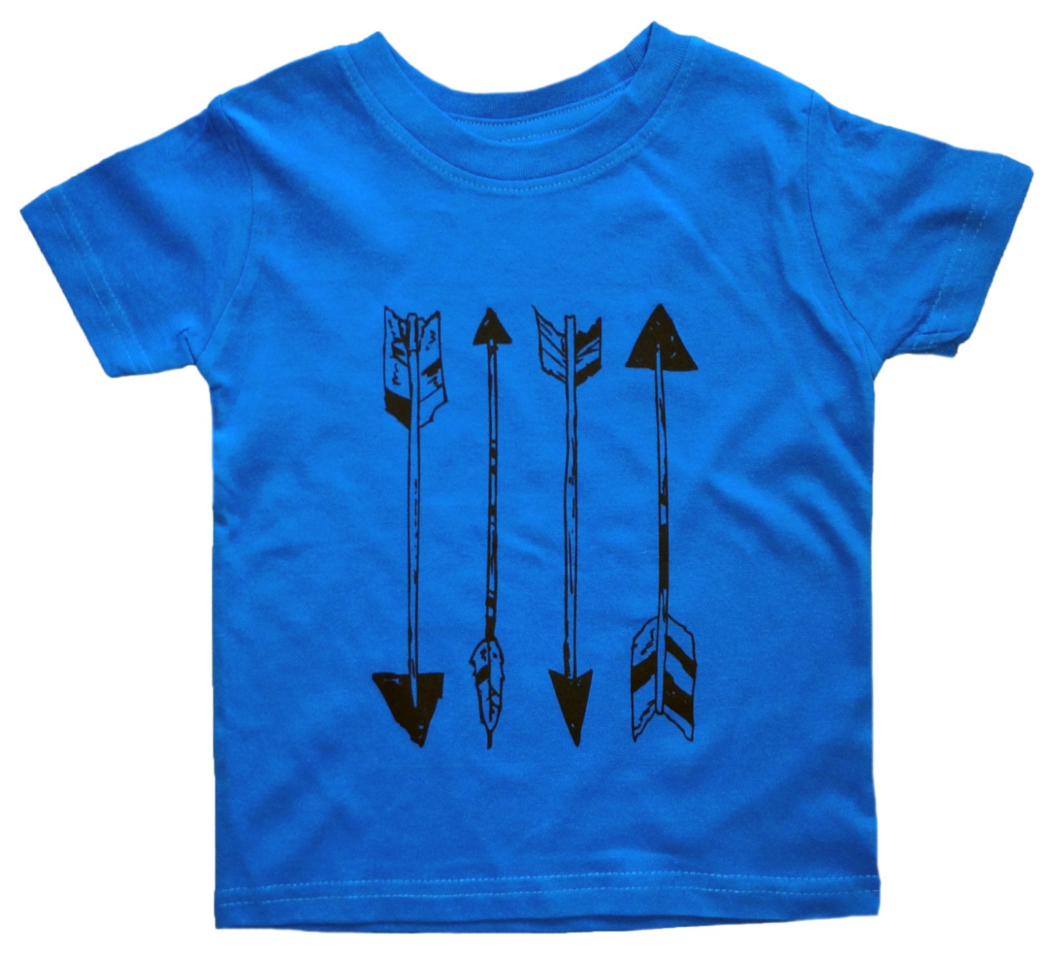 Arrows - Blue Boys Native America / Arrows / Archery Shirt - Blue Baby, Kids or Toddler Shirt w/ black Arrows - Kids Clothes