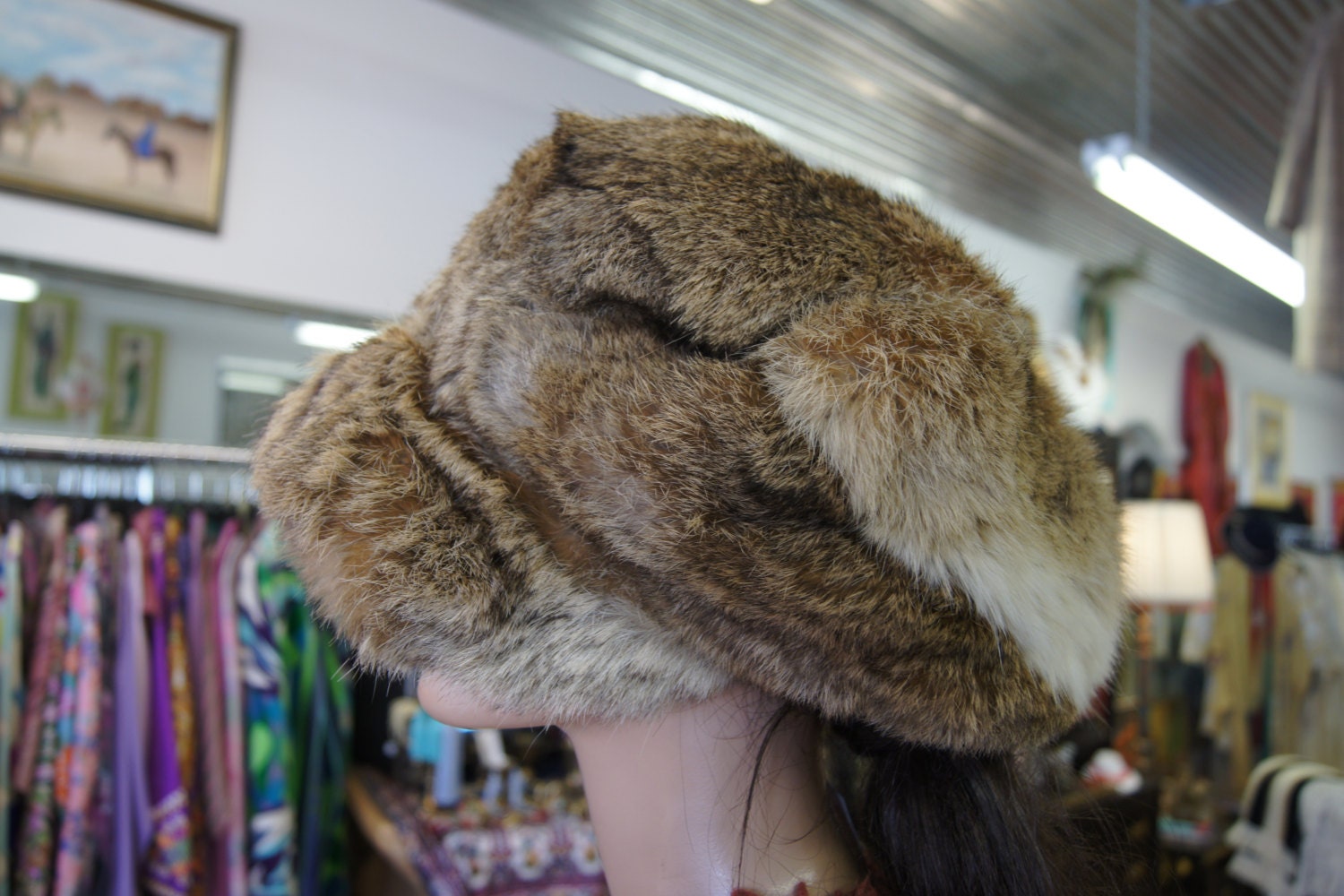 Unique Vintage 1930s Fur Hat