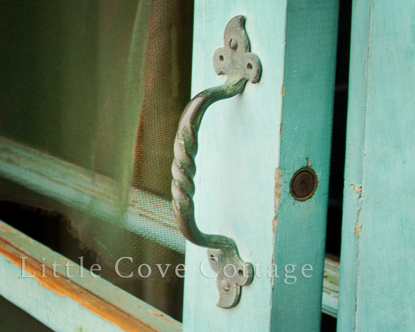 Malibu - Fine Photography - Seaside, Beach, Turquoise, Doors, Cottage Style  8x10