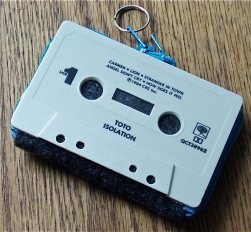 Toto Upcycled Cassette Tape Wallet / Card holder / Business Card Holder