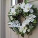 Wedding Wreaths, Wedding Decoration, Cottage Chic Floral Wreath, White Magnolia Wreath for Front Door, Wreath Pair