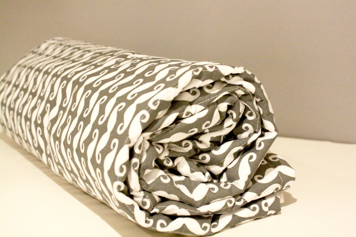 Organic Toddler Blanket - Double sided - Cotton batting- reversible - baby/toddler bedding