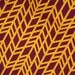 Home Decor Geometric Fabric - Plum and mustard - "Retro Chevron" ( Fat Quarter 18"x27")
