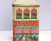 Melitta Coffee House Vintage Tin, English and French, Limited Edition 1987