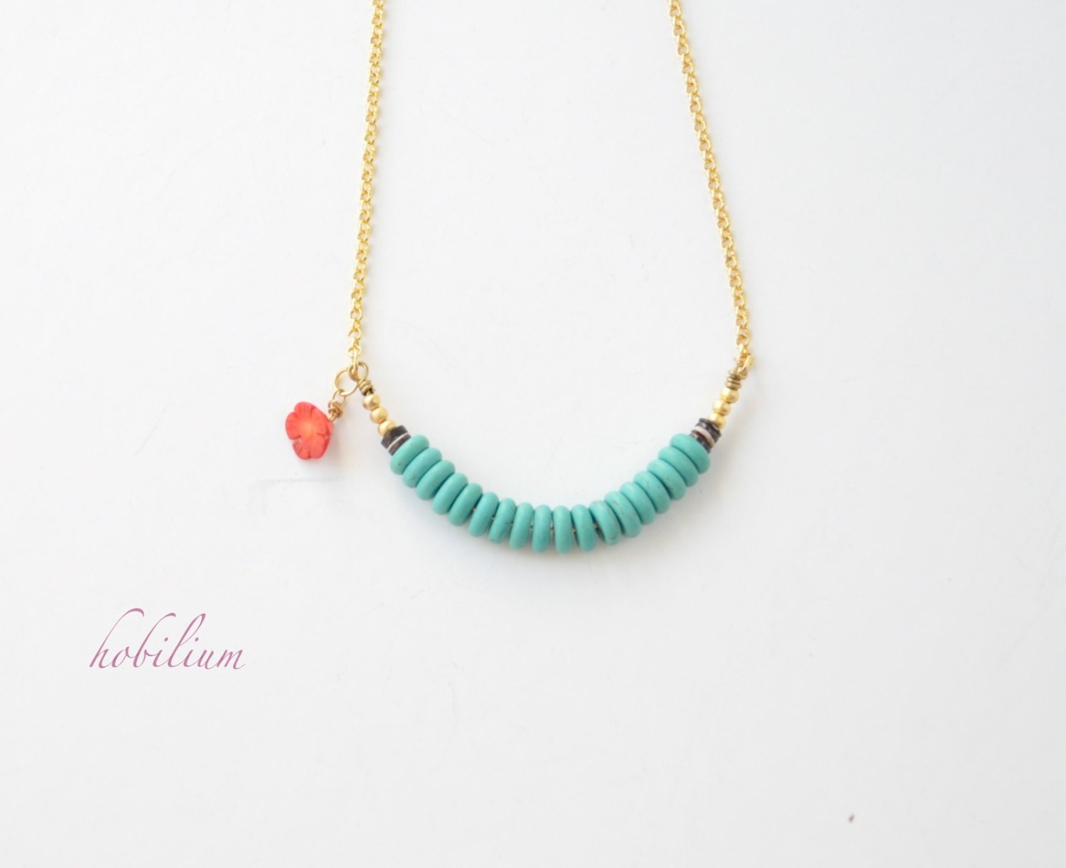 turquoise necklace  gold chain  long necklace feminine necklane, inspired by Native American necklace, minimalist necklace,feminine