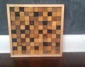 Wooden Mosaic Block Art