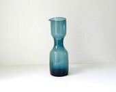 Peacock Blue Glass Pitcher