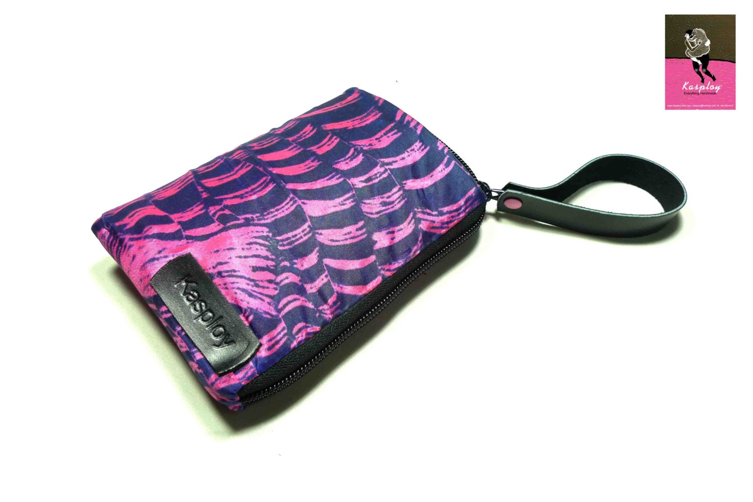 Bag Pouch, Reverie of Happiness, Hand Printed Wood Block, K1