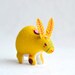 fortune rabbit yellow - soft sculpture animal