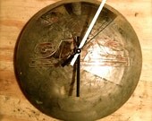Vintage Recycled GMC Hubcap Wall Clock - 1950s Chrome Retro GMC Truck