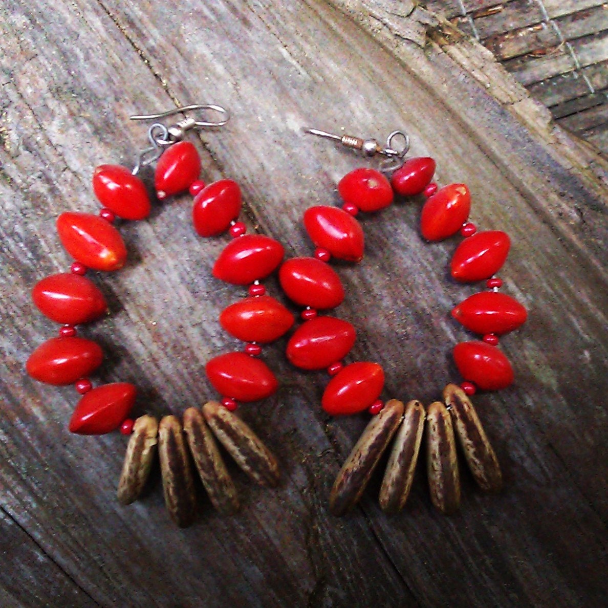 Beaded seed earrings