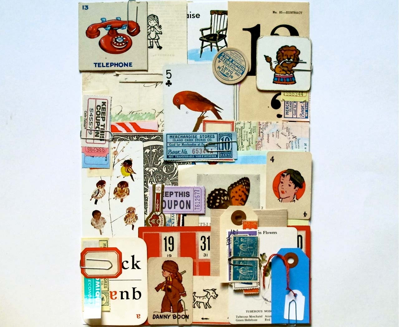 Ephemera pack - Paper Collection, vintage  scrap pack for paper lovers scrapbooking , collages and more
