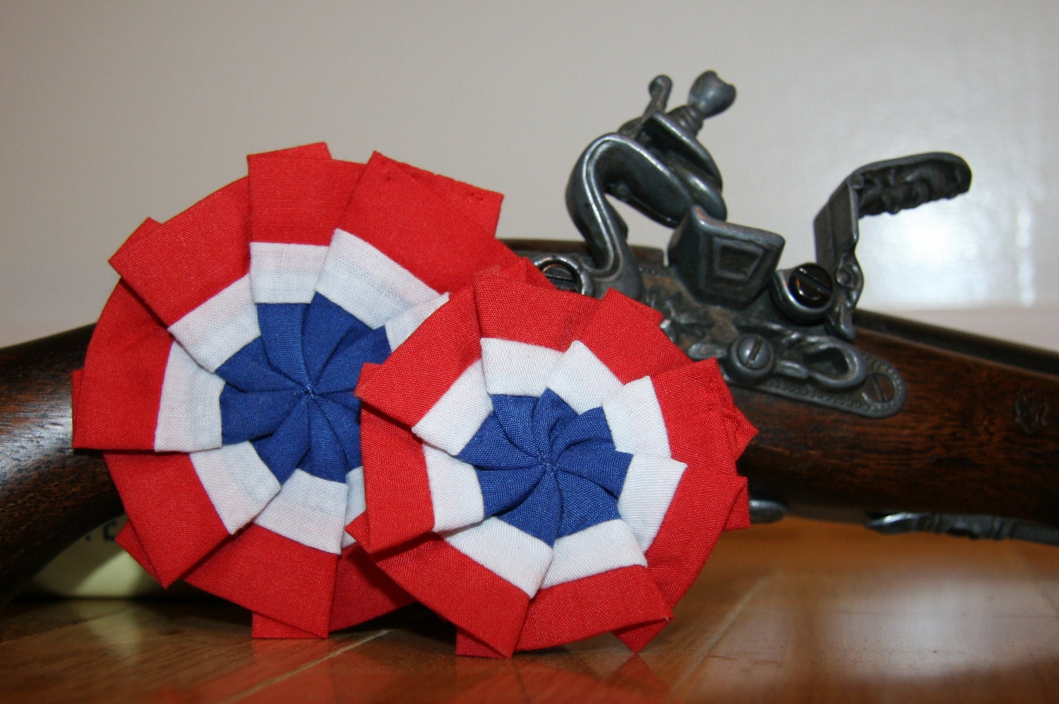 Les Miserables Cockade Pin Mini - Red, White, and Blue - Hair Clip - Barrette - Les Mis Barricade  Mini Cockade
