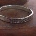rustic hand forged fine silver handstamped ring