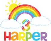 T-Shirt or Onesie Iron-on Transfer - Rainbows & Sunshine Printable DIY Il_170x135