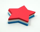 Red White and Blue Star Die Cut Paper Start 2 inch Star Red White Blue