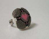 Portal Companion Cube ring