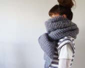 Large Gray Mohair Shawl can be wear as a Shrug