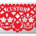 Papel picado sugar skull vinyl sticker with custom lettering, car or laptop