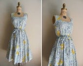 Vintage 1960s Butterfly Sundress 60s Summer Saks Fifth Avenue Dress